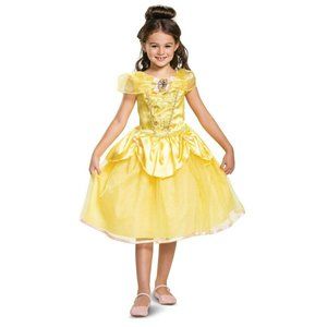 Disney Princess Belle Beauty Beast Halloween Girls Costume Sz M (7-8)